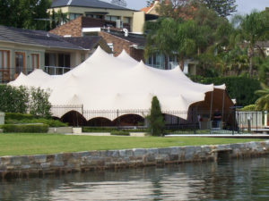 White Backyard Tent
